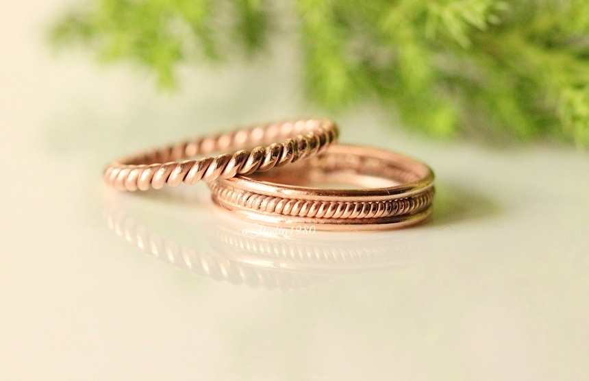 14k Rose gold ring promise