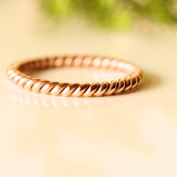  14k Rose gold ring - promise ring - Couple ring set 