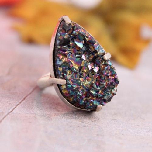 Artisan Druzy Ring Titanium Druzy