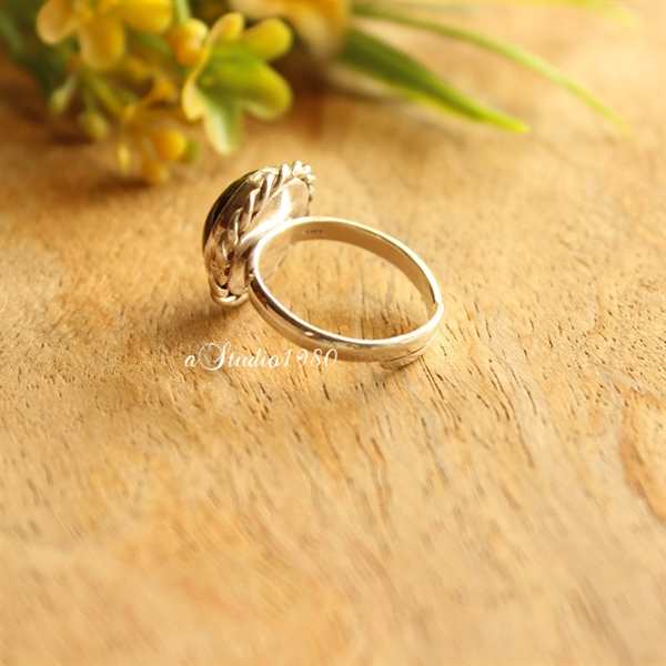 Adjustable ring Black onyx ring, Sterling silver gemstone ring 