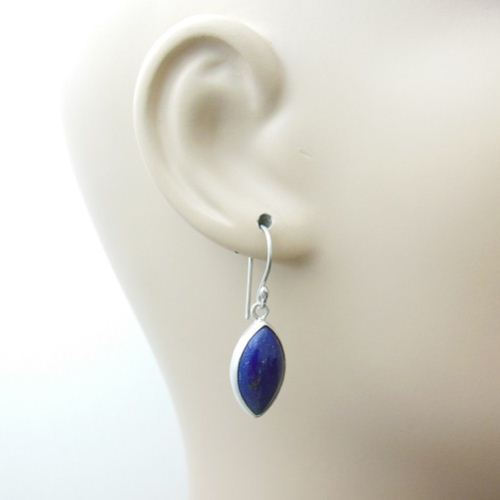 Blue Earring, Lapis lazuli earrings, Lapis silver earrings