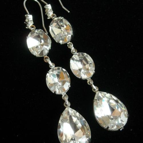 Bridal crystal earrings Bridal earrings