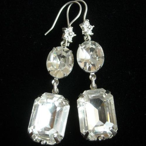 Bridal crystal earrings jewelry wedding