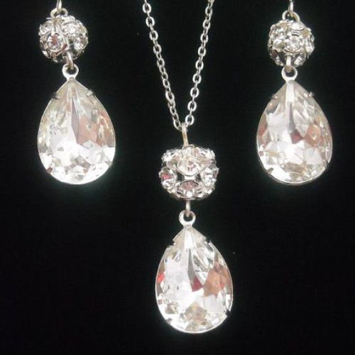 Bridal jewelry in Swarovski crystal