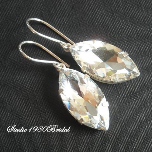 Bridal marquise earrings jewelry crystal