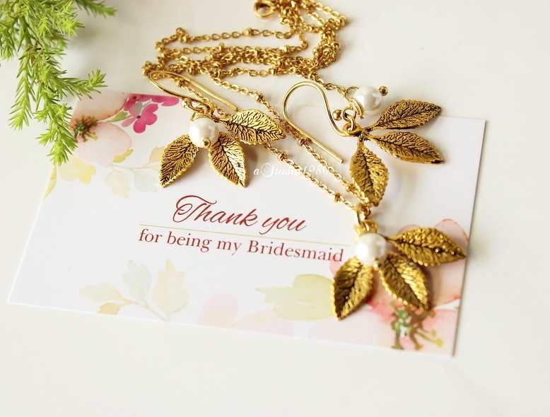 Bridesmaid gift - pearl bridesmaid set - for bridesmaid - bridal 