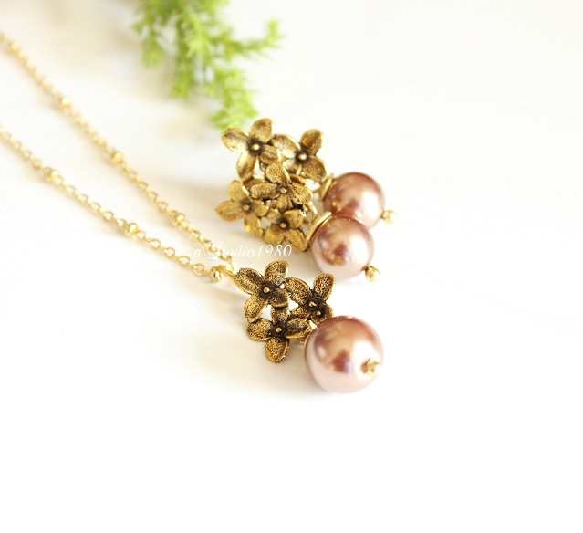 Bridesmaid jewelry sets of 5 - Bridesmaid gifts - Pearl set