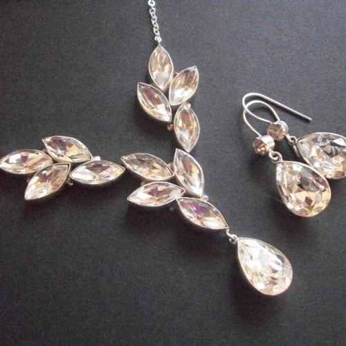 Crystal Necklace and Earrings Set