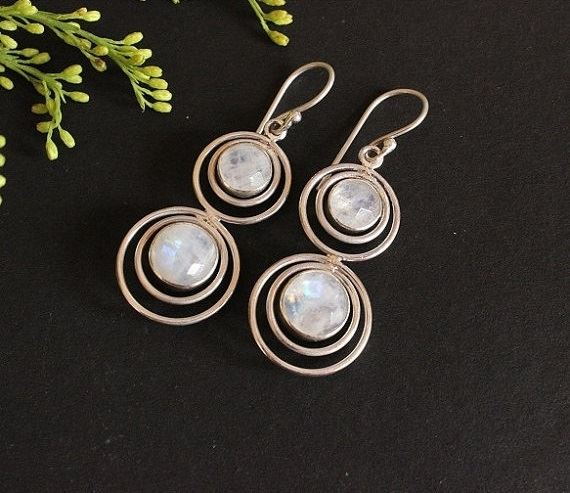 Designer Moonstone earrings Dangle Earrings