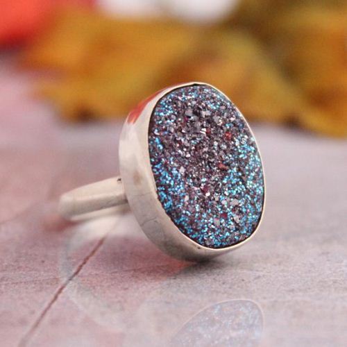 Druzy ring Druzy quartz rings