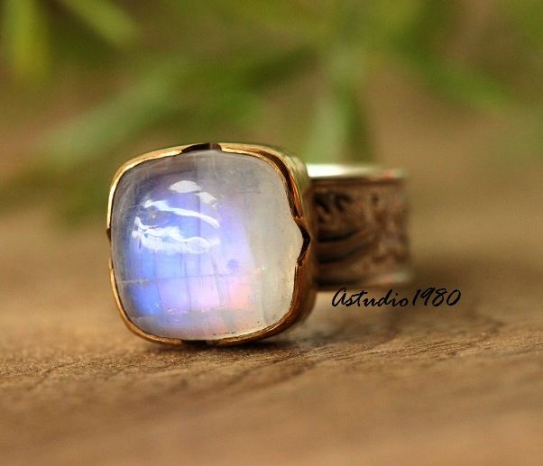 Dual tone 18k Gold Silver