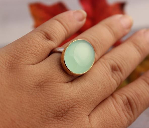 Dual tone ring Gold silver