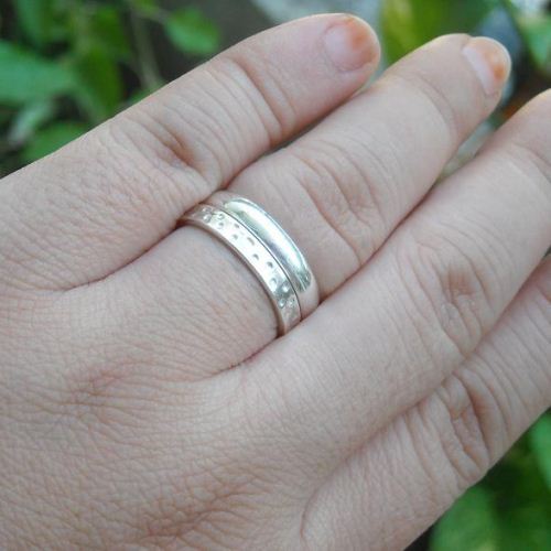 Engagement ring, wedding ring,sterling silver, handmade wedding ring,platinum plated