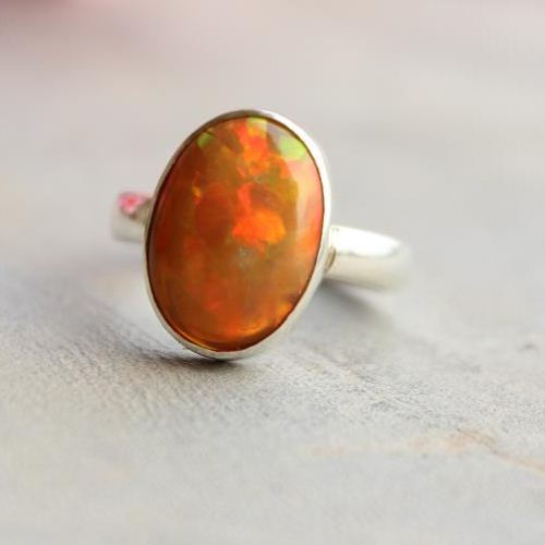 Genuine opal ring Natural Opal