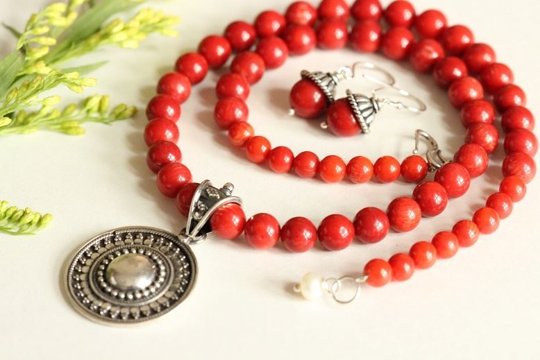 Ethnic Artisan Red coral gemstone