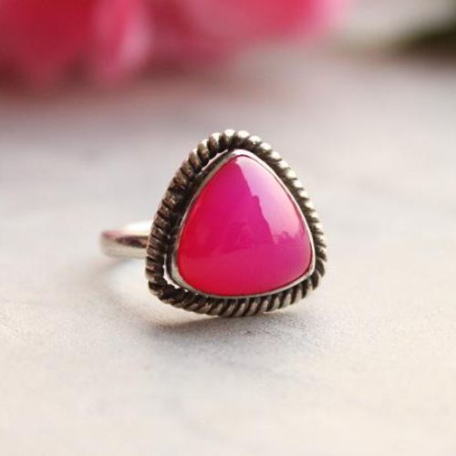 Fuschia ring Hot pink ring