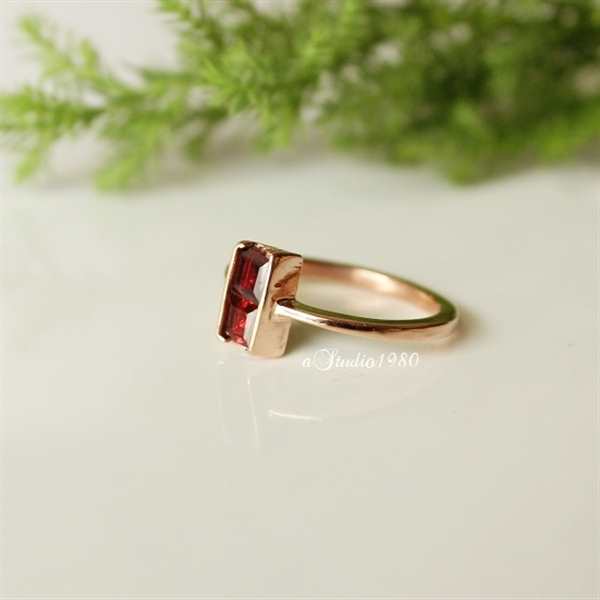 Garnet ring - 14K rose gold Garnet Ring - Engagement ring- gold