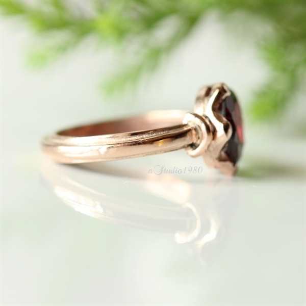 Garnet ring - 14K rose gold Garnet Ring - Engagement ring- gold