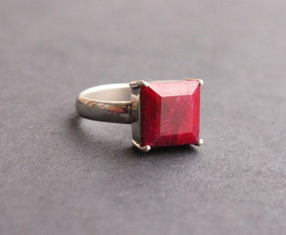 Genuine Ruby ring Gemstone ring