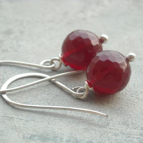 Handmade Ruby quartz gemstone sterling