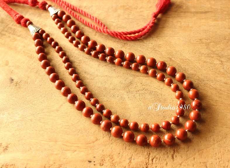 Healing red jasper layered gemstone necklace anniversary gift