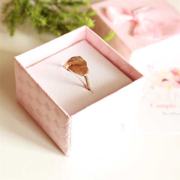 Heart ring - 14k Rose gold ring - promise ring - valentines gift 