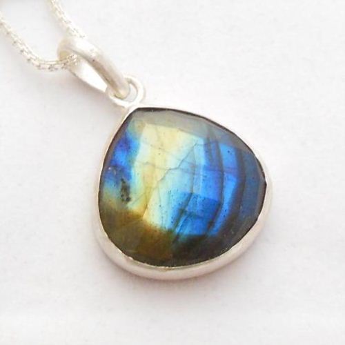 Labradorite Pendant, Gemstone Pendant, Silver pendant necklace