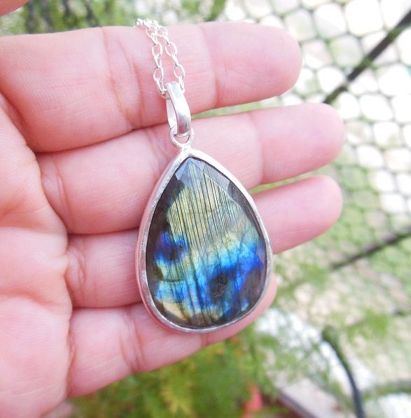 Labradorite Pendant Gemstone Pendant Bezel