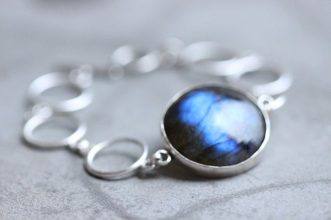 Labradorite bracelet Sterling silver bracelet