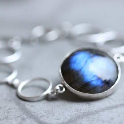 Labradorite bracelet, Sterling silver bracelet, Artisan handmade jewelry