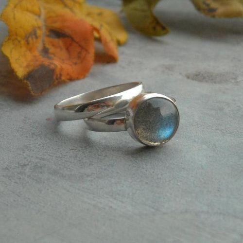 Labradorite stack ring Sterling silver