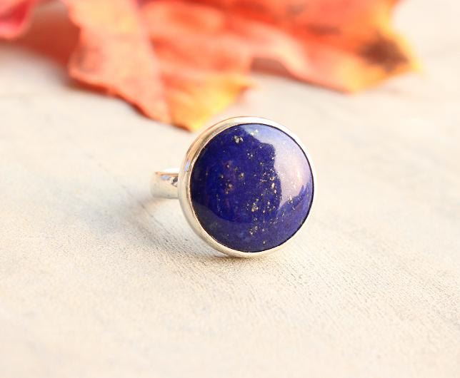 Lapis Lazuli ring Deep blue