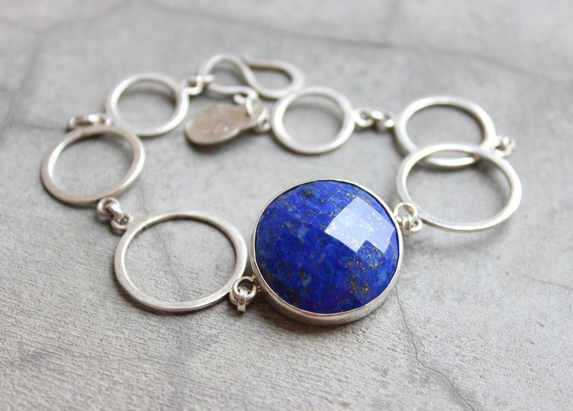 Lapis bracelet Sterling silver bracelet