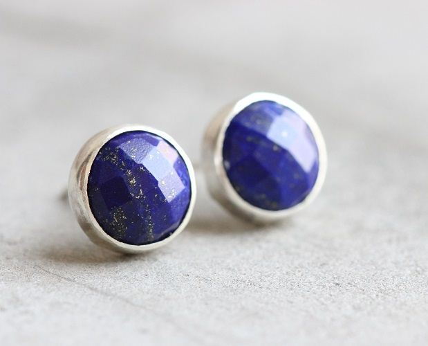 Lapis lazuli stud earrings Lapis