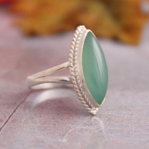 Marquise ring Sea foam green