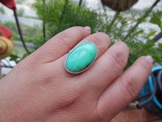 Mint Green Chrysophrase ring jewelry