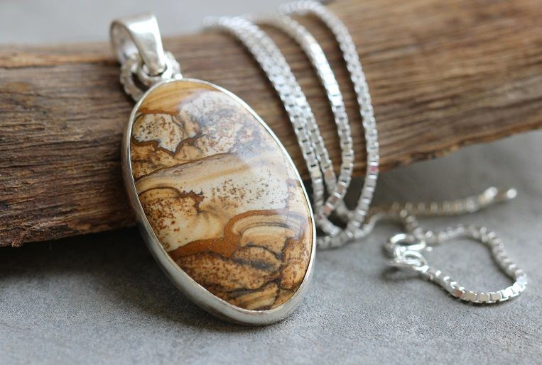 OOAK Picture Jasper pendant Gemstone