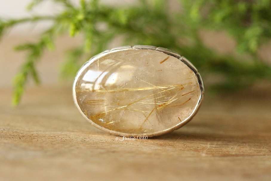 OOAK Rutil Quartz ring adjustable