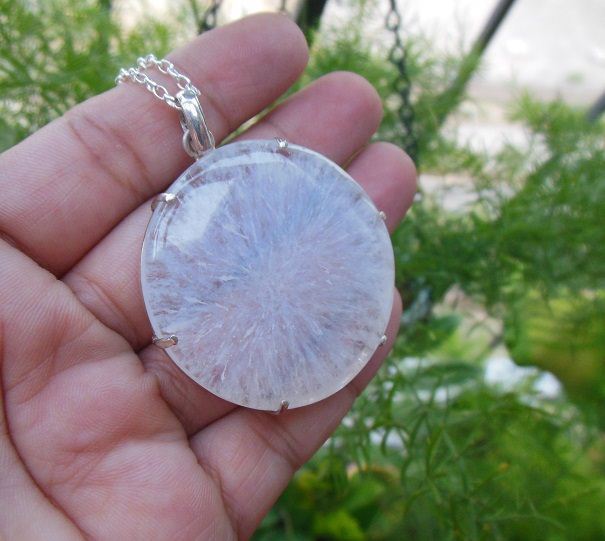 OOAK Solar quartz pendant Prong