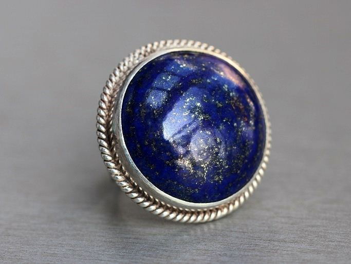 OOAK ring Lapis lazuli ring