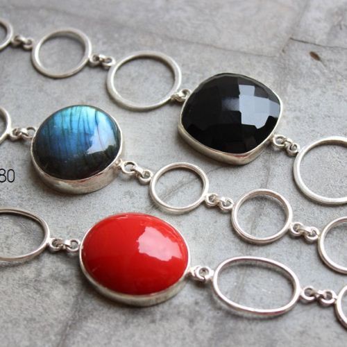 One of a kind gift for her - Handmade labradorite silver bracelet