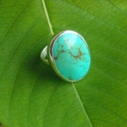 Oval turquoise ring Large turquoise