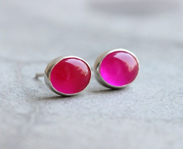 Bridesmaid gifts Pink earrings Pink