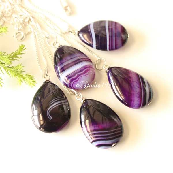 Purple Bridesmaid gift set of 5 - Bridesmaid jewelry silver