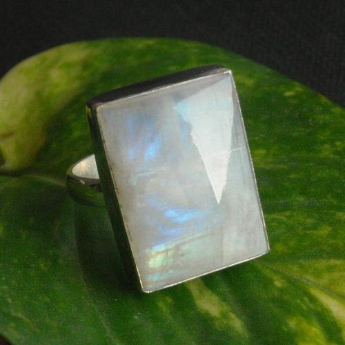 Rainbow Moonstone Ring Artisan ring