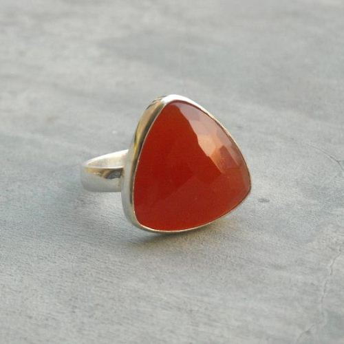Red Carnelian Ring - Carnelian silver ring - Silver carnelian rings