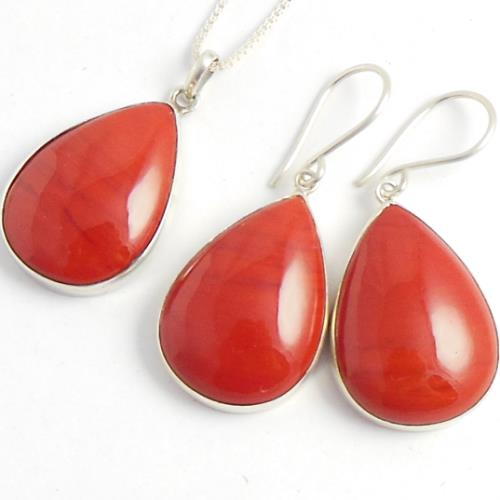 Red Coral earrings, Coral dangle earrings, Tear drop silver jewelry