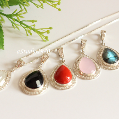 Red coral pendant - Artisan pendant - sterling silver pendant - gifts