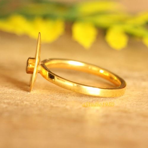 Ruby ring 18k gold handmade heart gemstone ring