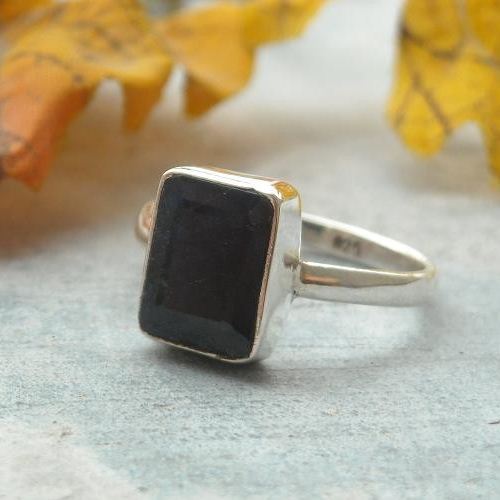 Sapphire ring, Artisan ring, Handmade silver ring, Blue ring